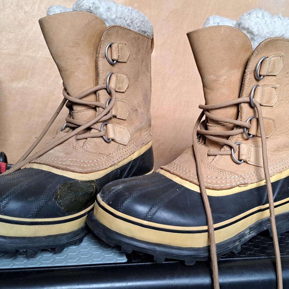 Sorel Tan and Black Wool-Lined Boots